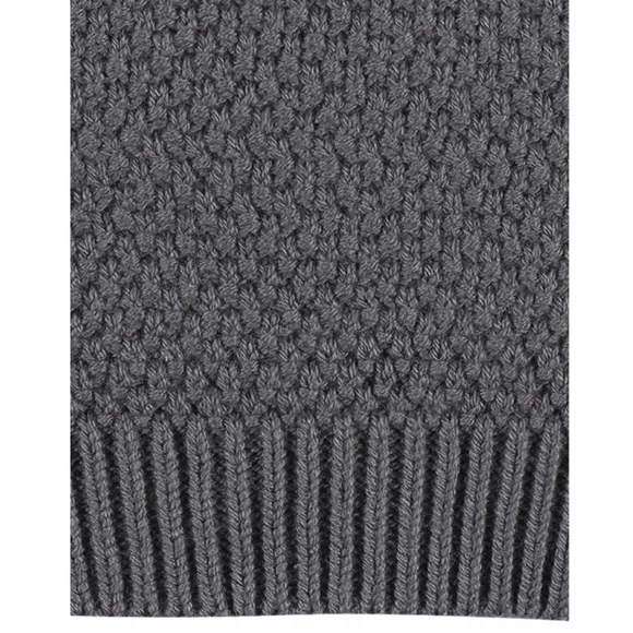 Gerber Baby Boys Charcoal gray sweater Knit Coverall, Cardigan, & Hat Set, 3-6M - Picture 10 of 15